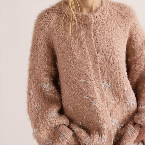 NWT! FP Free People Wish Fuzzy Cardi Sz Small - Picture 2 of 3
